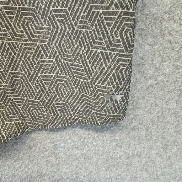 Voyager Alpine Shirt Mens Medium Gray Geometric Short Sleeve Button Up Pocket - Picture 4 of 13